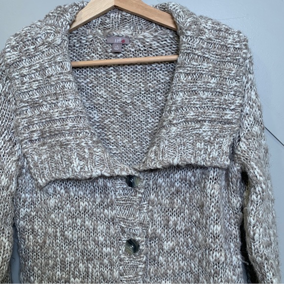 J.Jill Chucky Petite Knitted Wool Alpaca Blend Cardigan Sweater Size Small - Picture 7 of 9
